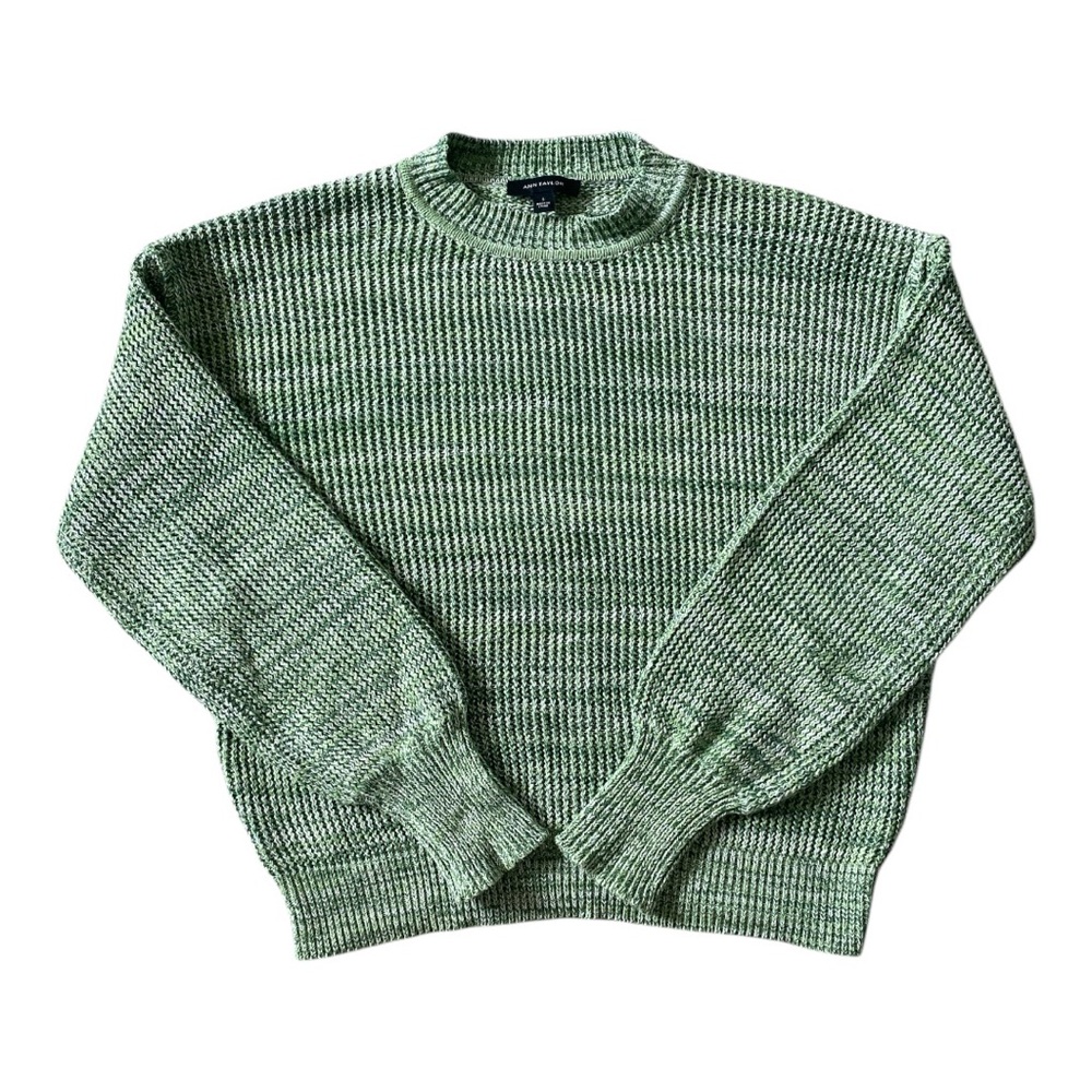Ann Taylor Knit Long Sleeve Green Sweater